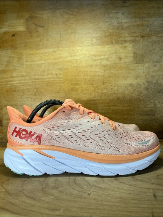 Hoka One One Shoes - Hoka One One Clifton 8 Womens Size 10.5 Running Shoes Sneakers Cantaloupe